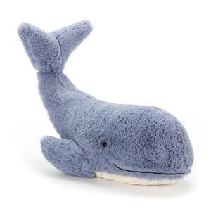 RARE Jellycat Wilbur Whale Stuffed Animal - Medium Size 17 Inches